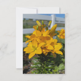 Yellow Lilies Mitteilungskarte