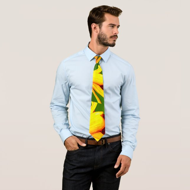 Yellow Lilies Pattern Krawatte (Beispiel)