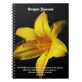Yellow Lily Blume Faith Bible Prayer Journal Notizblock