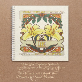 Yellow Lily Vintag Dankbarkeit Happy Journal Notizbuch