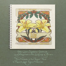 Yellow Lily Vintag Dankbarkeit Happy Journal