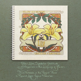 Yellow Lily Vintag Dankbarkeit Happy Journal Notizbuch