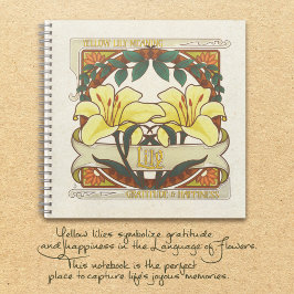Yellow Lily Vintag Dankbarkeit Happy Journal Notizbuch
