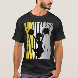 Yellow Limitless Cheerleading Birthday Cute Retro  T-Shirt