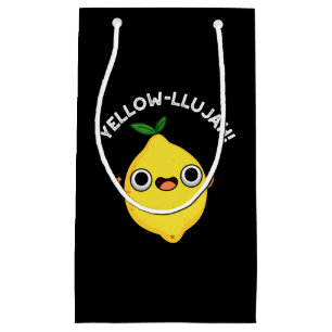 Yellow-llujah Funny Lemon Pun Dark BG Kleine Geschenktüte
