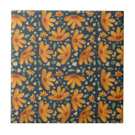 Yellow Luxe Florals Fliese