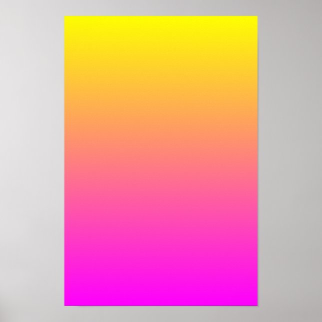 Yellow Magenta Gradient Poster (Vorne)