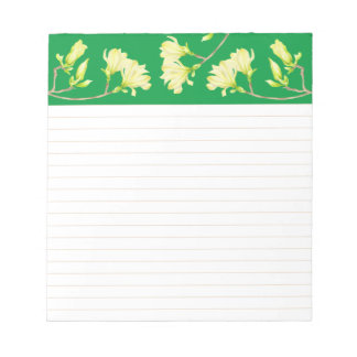 Yellow Magnolias on a Medium Sized Notepad Notizblock