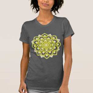 Yellow Mandala Blume T-Shirt
