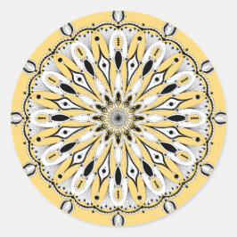 Yellow Mandala (Design 2) Stickers