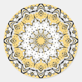 Yellow Mandala (Design 3) Stickers