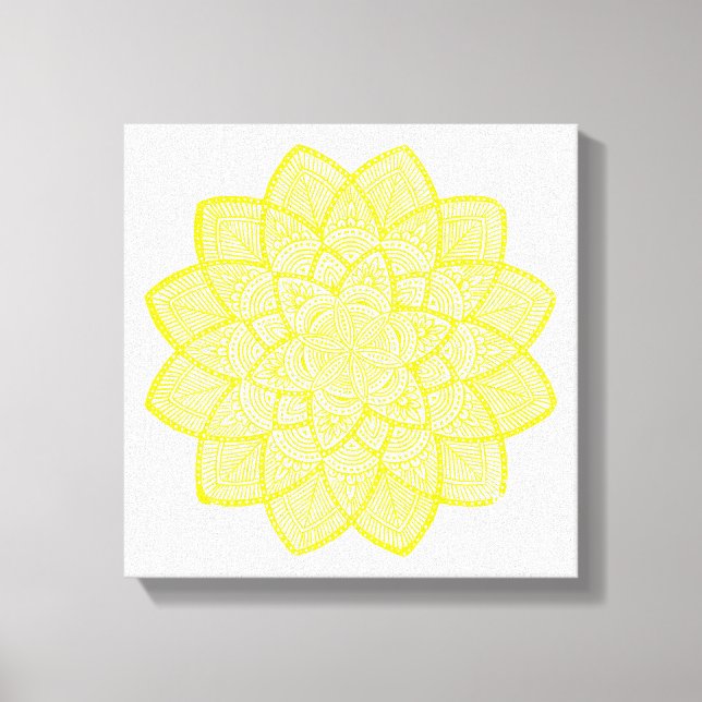 YELLOW MANDALA LEINWANDDRUCK (Vorderseite)