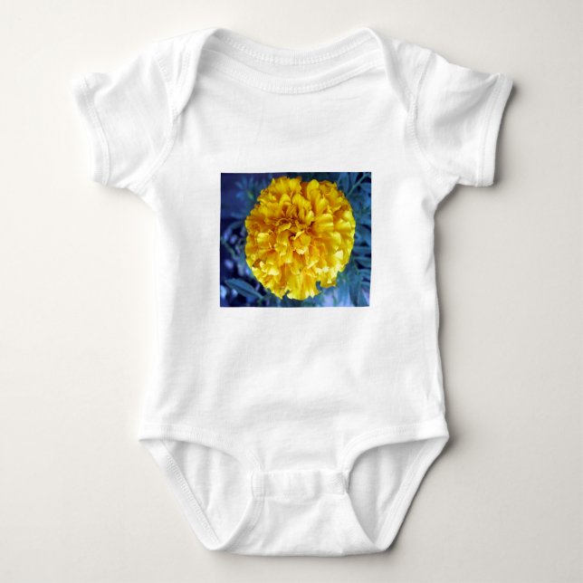Yellow Marigold Baby Strampler (Vorderseite)