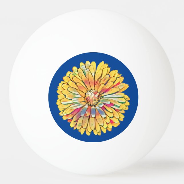 Yellow Marigold Blume Dart Board Ping Pong Paddle Tischtennisball (Vorderseite)