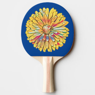 Yellow Marigold Blume Dart Board Tischtennis Schläger