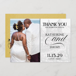 Yellow Mexico Passport Dankeskarte