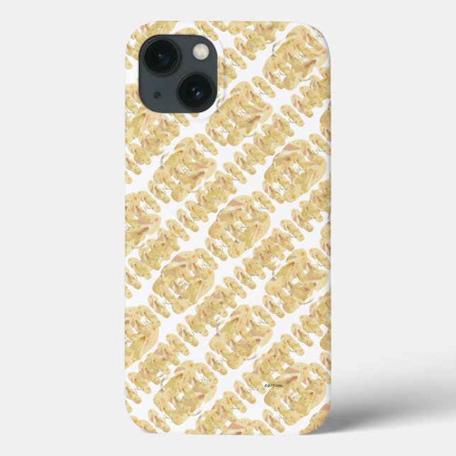 Yellow Mini Flop Flop Muster Case-Mate iPhone Hülle (Rückseite)