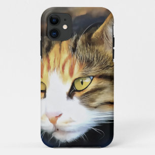 Yellow Mit Augen Calico Katze Realistisches Pet Po Case-Mate iPhone Hülle