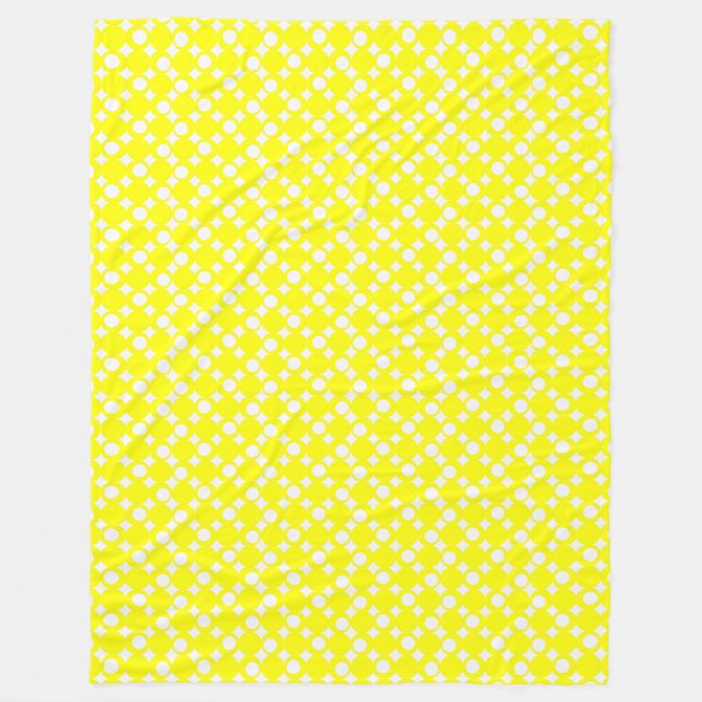 Yellow Mod Ball Design @ Emporio Moffa Fleecedecke (Vorderseite)