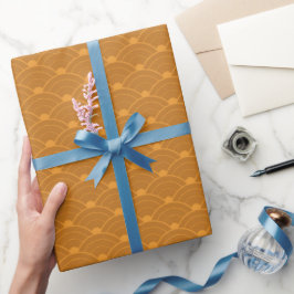 Yellow Modern Chinese New Year Wrapping Paper Geschenkpapier