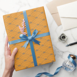 Yellow Modern Chinese New Year Wrapping Paper Geschenkpapier