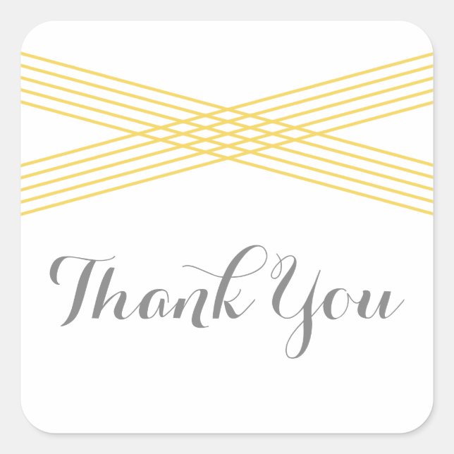 Yellow Modern Deko Danke, Stickers (Vorderseite)