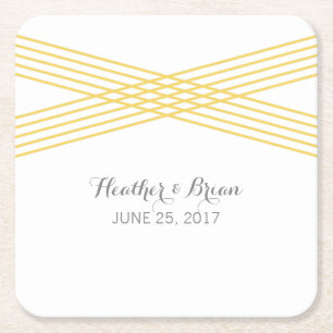 Yellow Modern Deko Paper Untersetzer