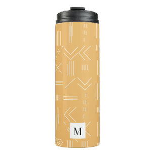 Yellow Modern Gorgeous Custom Monogram Thermosbecher