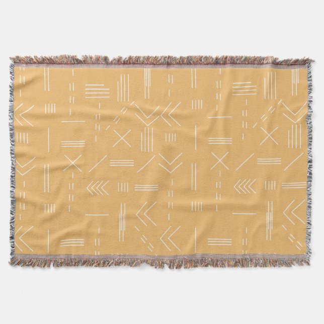 Yellow Modern Gorgeous Geometric Pattern Decke (Vorderseite)