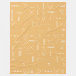 Yellow Modern Gorgeous Geometric Pattern Fleecedecke