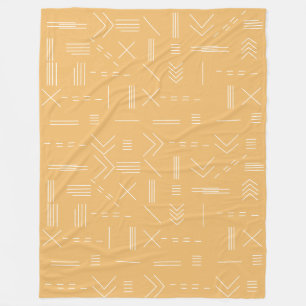 Yellow Modern Gorgeous Geometric Pattern Fleecedecke