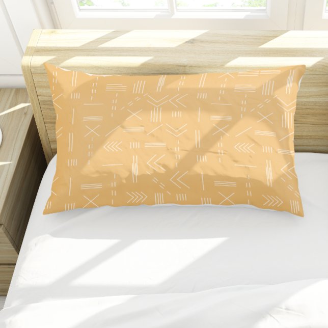Yellow Modern Gorgeous Geometric Pattern Kissenbezug (Yellow Modern Gorgeous Geometric Pattern Pillow Case)