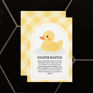 Yellow Modern Rubber Ducky Baby Dusche Begleitkarte