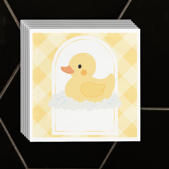 Yellow Modern Rubber Ducky Baby Dusche Serviette (Von Creator hochgeladen)