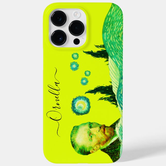 yellow modern vincent artist lemon text editable  Case-Mate iPhone hülle (Rückseite)
