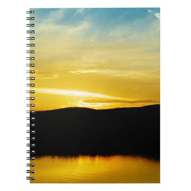 Yellow Mt Lake Sunset Notizblock (Vorderseite)