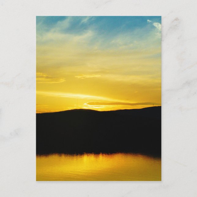 Yellow Mt Lake Sunset Postkarte (Vorderseite)