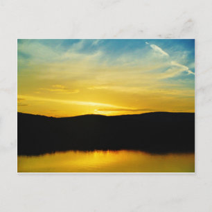 Yellow Mt Lake Sunset Postkarte