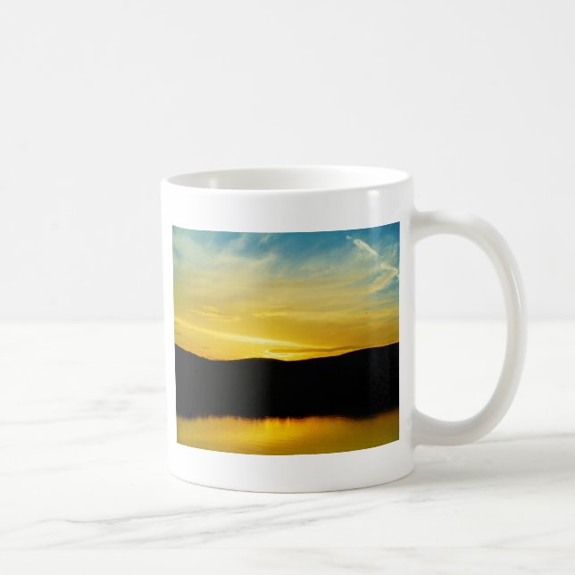 Yellow Mt Lake Sunset Tasse (Rechts)