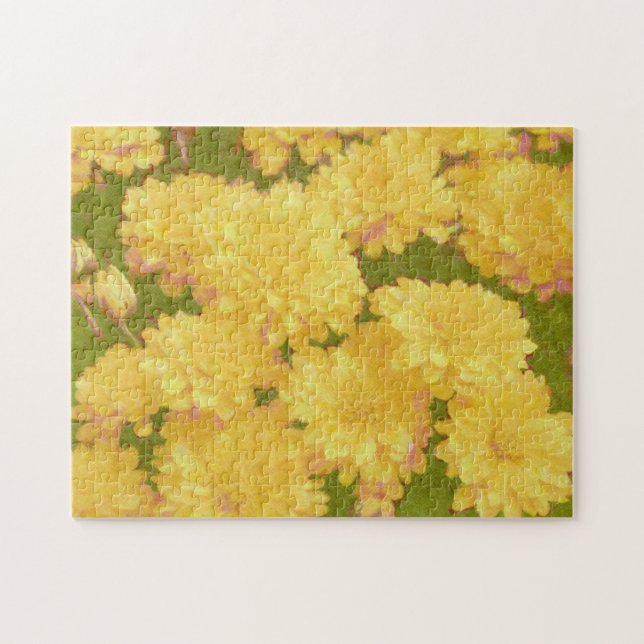 Yellow Mum Blume Puzzle (Horizontal)