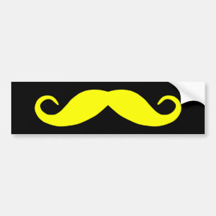Yellow Mustache Autoaufkleber