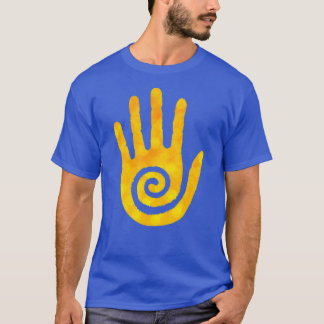 Yellow Native American Hopi Hand T-Shirt
