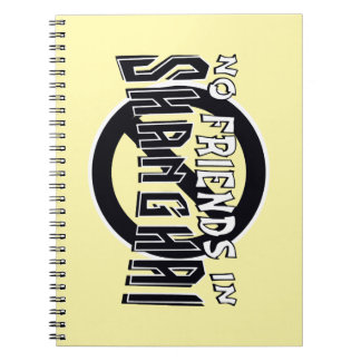 YELLOW "No Friends in Shanghai" Spiral Notebook Notizblock