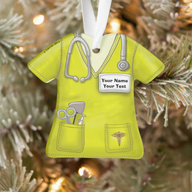 Yellow Nurse Medical Pepps Ornament (Baum)