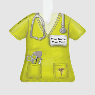 Yellow Nurse Medical Pepps Ornament