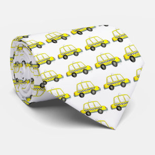 Yellow NYC Checkered Taxi Cab New York City Krawat Krawatte