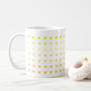 Yellow Ombre HerzValentine Liebe Tasse
