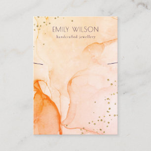 Yellow Orange Aquarellfarben - Netzklace Display Visitenkarte