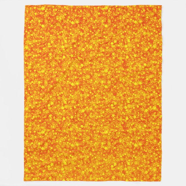 Yellow Orange Glitter Fleecedecke (Vorderseite)