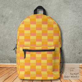 Yellow Orange Shades Color Blocks Bedruckter Rucksack